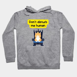 Cute Affirmation Cat - Don't disturb me human | Cat Meme | Cat Lover Gift | Law of Attraction | Positive Affirmation | Cat Love Hoodie